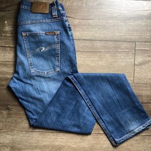 Nudie Jeans Grim Tim Org. Slub Ecru Embo 31 x 32